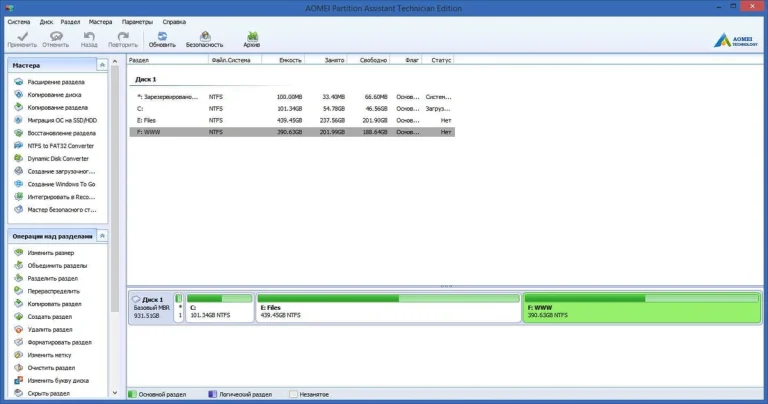 (Repack) AOMEI Partition Assistant 10.4 (Technician Edition) Rus