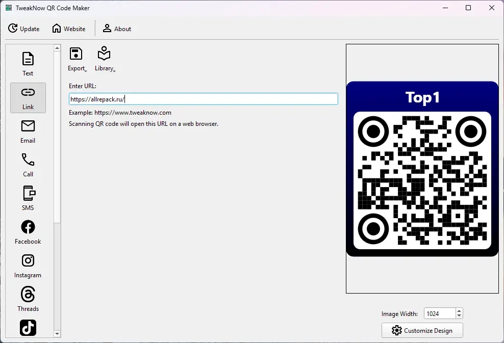 TweakNow QR Code Maker — изображение 1